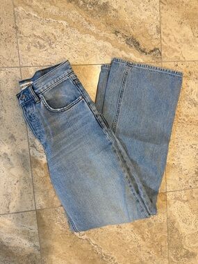 GRLFRND Women's Light Blue Straight Leg Jeans